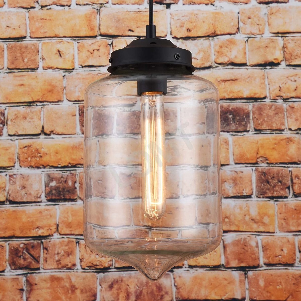 LOMT Water Drop Industrial Glas Plafondlamp - Glas - Fitting E27 - 60W