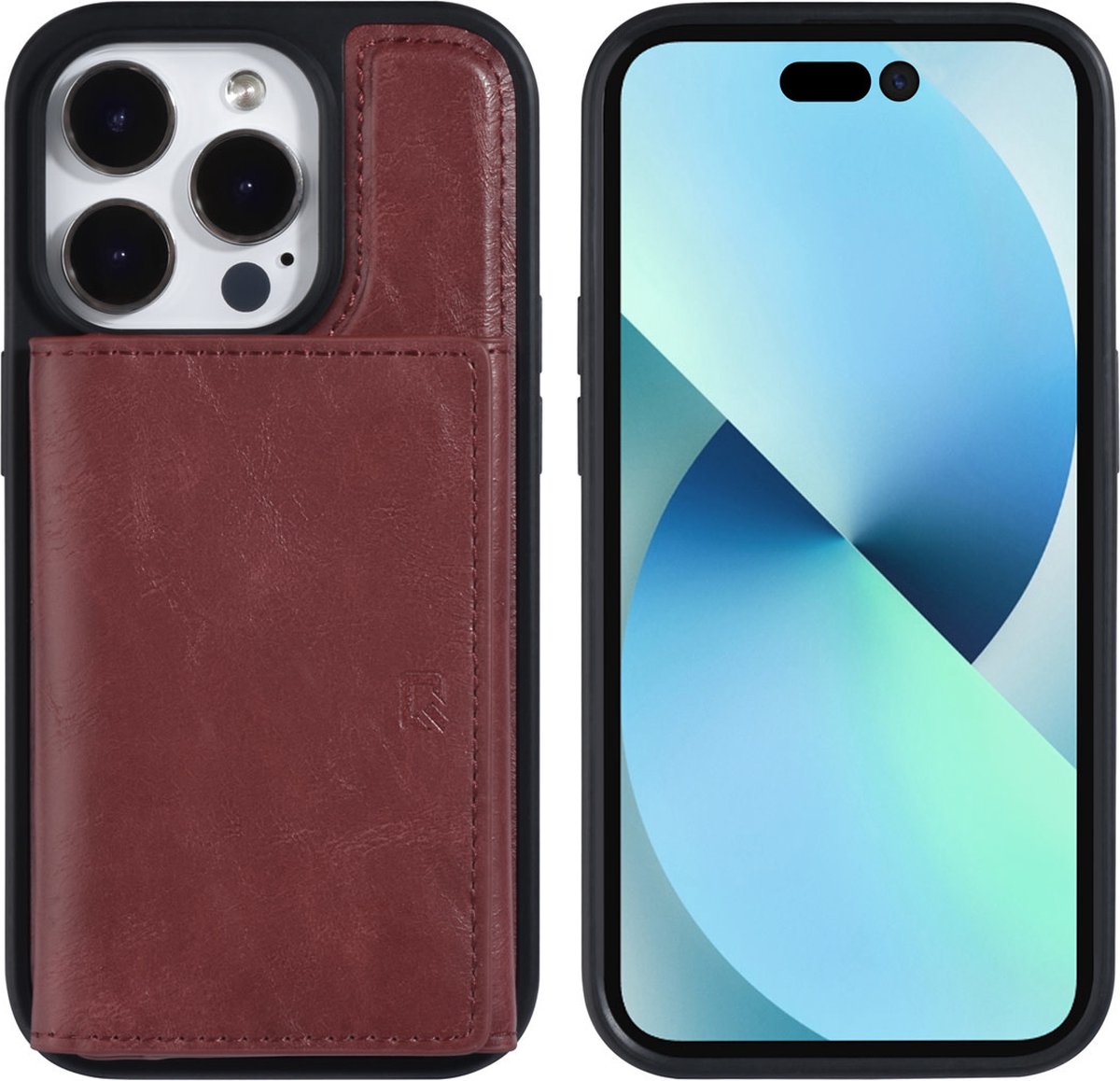 Rood hoesje van UNIQ Accessory voor iPhone 14 Pro - Pasjeshouder - Magneetsluiting