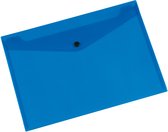 Porte-documents Q-CONNECT , A4, PP transparent, fermeture à bouton-poussoir, bleu 12 pcs