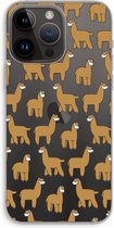 Case Company® - Hoesje geschikt voor iPhone 14 Pro Max hoesje - Alpacas - Soft Cover Telefoonhoesje - Bescherming aan alle Kanten en Schermrand