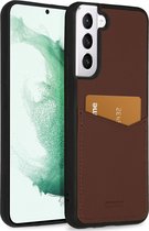 Accezz Hoesje Geschikt voor Samsung Galaxy S22 Plus Hoesje Met Pasjeshouder - Accezz Premium Leather Card Slot Backcover - Bruin