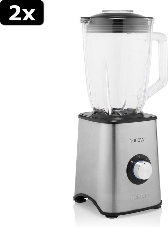 Blender Tristar BL-4477 noir - 1,5 L - 4 lames - 500 W -Bol en verre