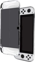 Hoesje Geschikt voor Nintendo Switch OLED Case Hoes Hard Cover Schokbestendig - Bescherm Case Geschikt voor Nintendo Switch OLED Hoes - Transparant