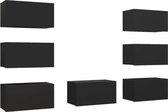 vidaXL-Tv-meubelen-7-st-30,5x30x60-cm-spaanplaat-zwart