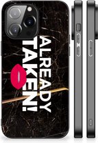 Leuk TPU Back Cover iPhone 14 Pro Max Telefoon Hoesje met Zwarte rand Already Taken Black