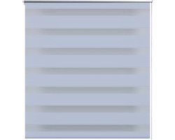 vidaXL - Zebra - rolgordijn - 60,9 - x - 120 - cm - stofbreedte - 56,7 - cm - wit