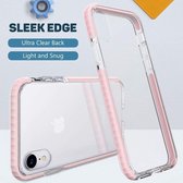 HB Hoesje Geschikt voor Apple iPhone XR Roze - Anti Shock Gel Armor Back Cover Case