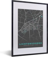 Fotolijst incl. Poster - Kaart - Lichtenvoorde - Plattegrond - Stadskaart - 30x40 cm - Posterlijst