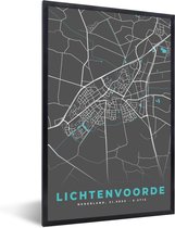 Fotolijst incl. Poster - Kaart - Lichtenvoorde - Plattegrond - Stadskaart - 40x60 cm - Posterlijst