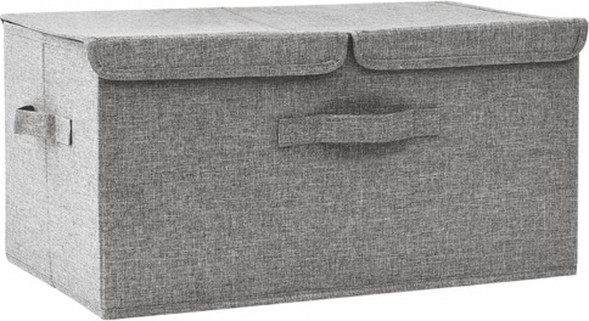 vidaXL - Opbergbox - 50x30x25 - cm - stof - grijs