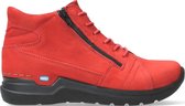 Wolky Hoge veterschoenen Why donkerrood nubuck