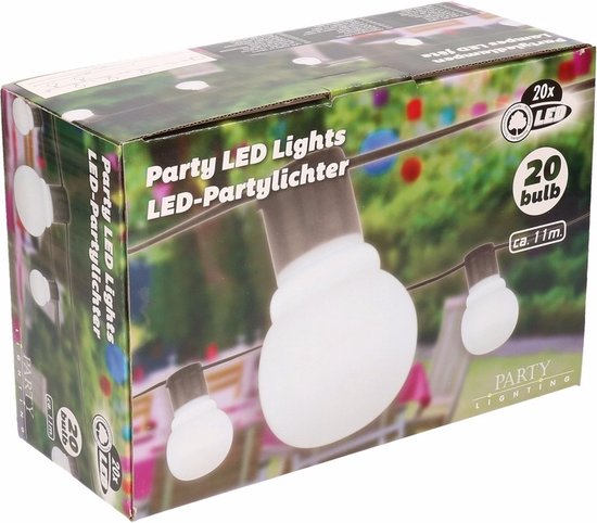 Party Lightning Feestverlichting - tuinverlichting - Bolletjes 4,5cm  diameter - Wit -... | bol.com