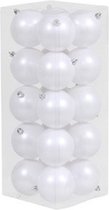 40x Witte kunststof kerstballen 8 cm - Mat - Onbreekbare plastic kerstballen - Kerstboomversiering Wit