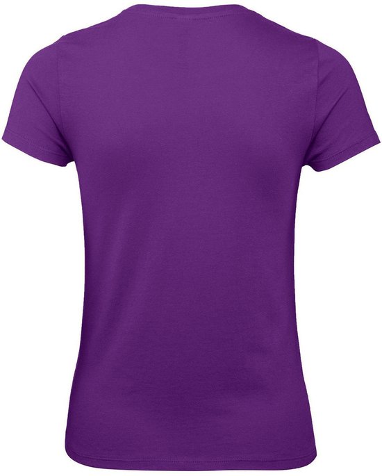 T-shirt basique violet col rond pour femme - coton - 145 grammes - chemises / vêtements violets S (50)