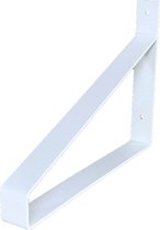GoudmetHout Industriële Plankdrager 35 cm - Per stuk - Staal - Mat Wit - 4 cm x 35 cm x 25 cm