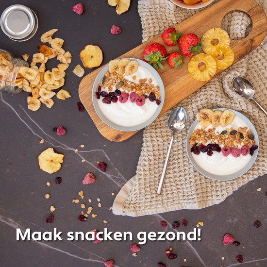 Vita5 Nobel Pro 6 Voedseldroger - Dehydrator 6 Laags - Droogoven RVS - 24-Uurs Timer - Led-bedieningspaneel - 650 Watt