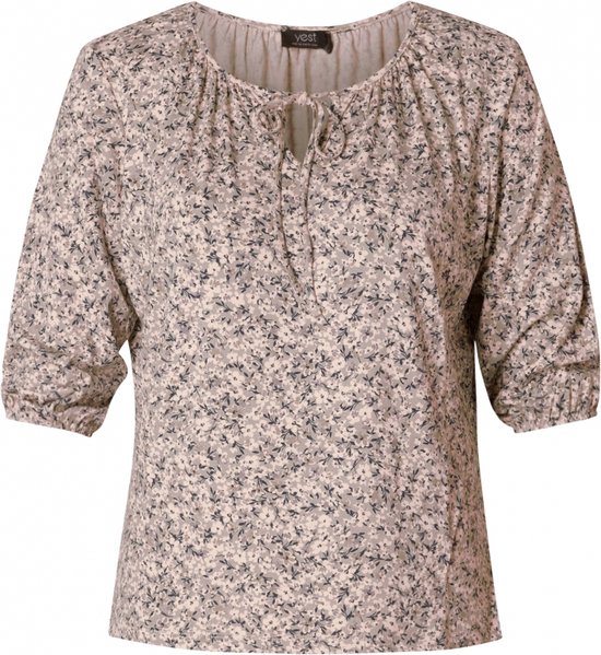 YESTA Blaissy Jersey Shirt - Grey Rose/Multi Colo - maat 2(50)