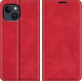 Coque iPhone 14 - Wallet Book Case - Simili Cuir - Rouge