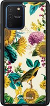 Casimoda® hoesje - Geschikt voor Samsung Galaxy S10 Lite - Zonnebloemen / Bloemen - Zwart TPU Backcover - Bloemen - Geel