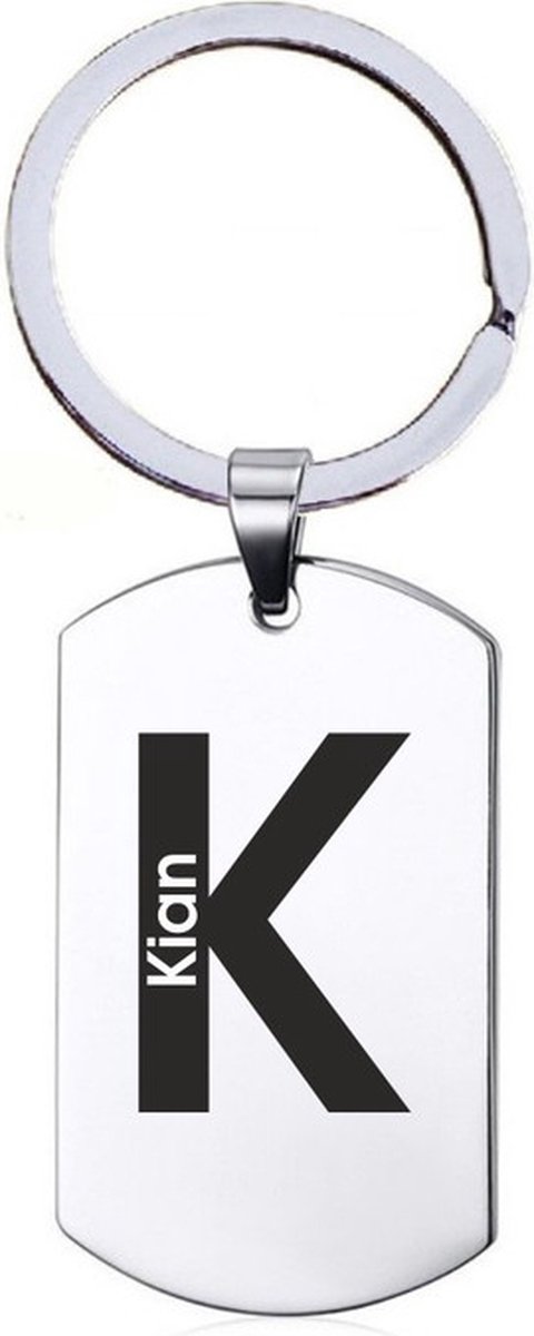 Naamkado - Kian - RVS Sleutelhanger
