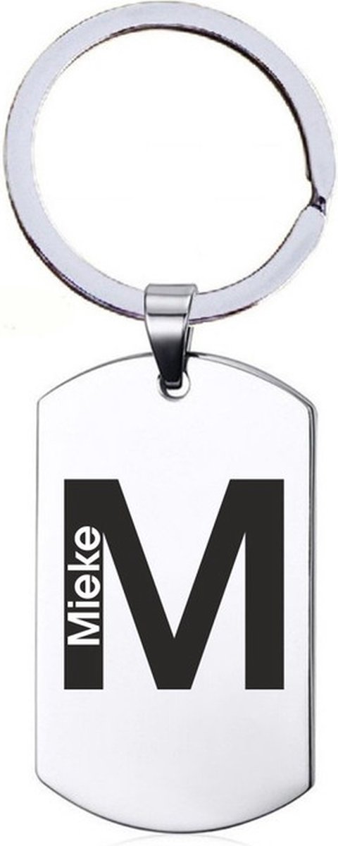 Naamkado - Mieke - RVS Sleutelhanger