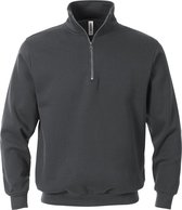 Fristads Sweatshirt Met Korte Ritssluiting 1737 Swb - Donkergrijs - M