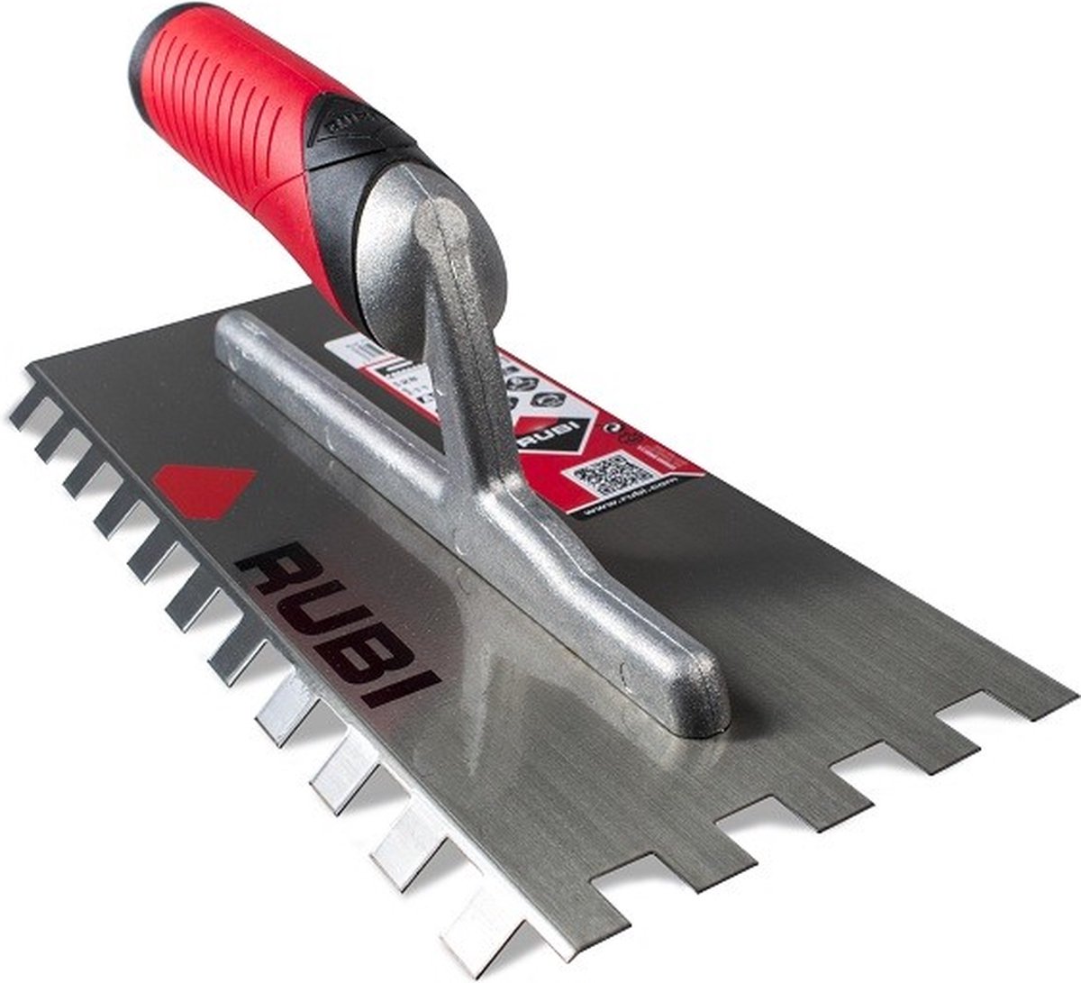 Rubi 45° Lijmspaan 8 mm + Ergonomisch Soft Grip • Slijtvast • Plakspaan/Lijmkam • Lijm aanbrengen en verdelen