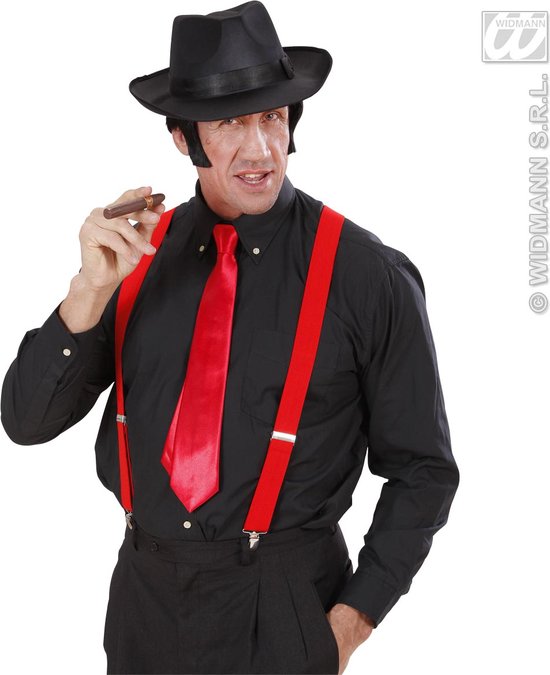 WIDMANN - Cravate rouge pour adultes - Accessoires> Cravates, bretelles,  ceintures | bol.com