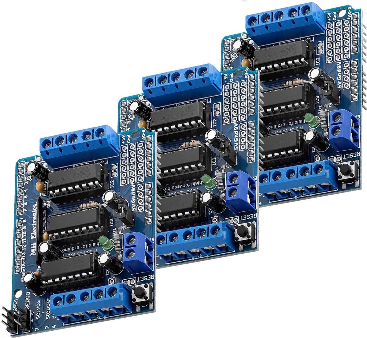AZDelivery 3 x L293D Motor Driver Shield, 4 Kanaals Motor Driver Shield