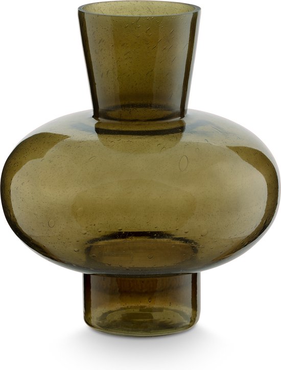 vtwonen Vase en Verres - Vert - Transparent - Glas - 23x27 cm