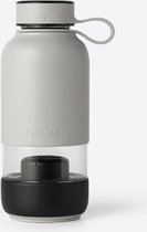 Lékué Bottle To Go drinkfles uit glas met filter grijs 600ml