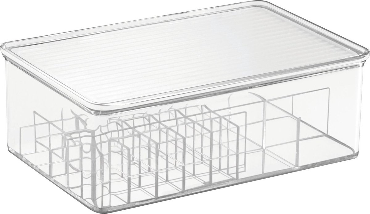 iDesign Make-up organizer transparant - Transparant - Sorteervakken & Met deksel