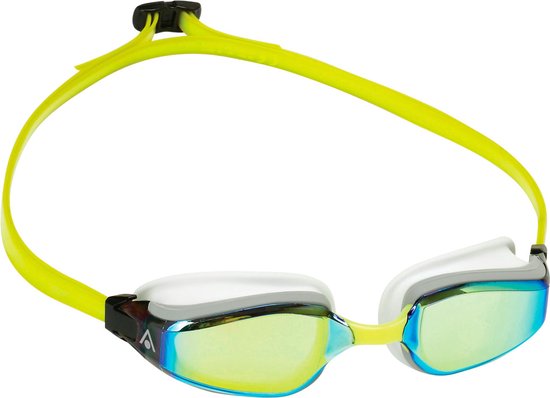 Aquasphere Fastlane - Zwembril - Volwassenen - Yellow Titanium Mirrored Lens - Wit/Geel
