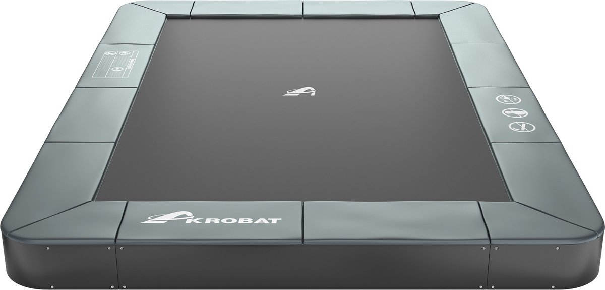 Akrobat Trampoline Orbit Flat to the ground 335 x 244 cm - Antraciet