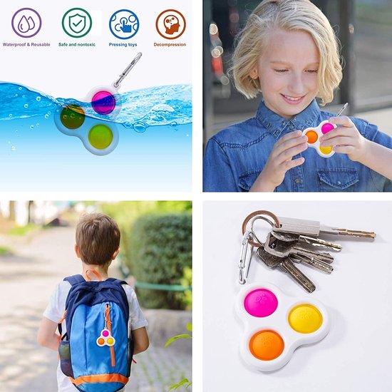 Thumbnail van een extra afbeelding van het spel Fidget-Speelgoedset, Fidget-Pakket Verlicht Stress en Angst Voor Kinderen en Volwassenen, Grappig Sensorisch Fidget-Speelgoed - Push Pop Bubble/Infinity Cube en Meer - 23-Pack