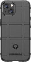 iPhone 14 Hoesje - Rugged Shield TPU Gelcase - Zwart - GSM Hoesje - Telefoonhoesje Geschikt Voor iPhone 14