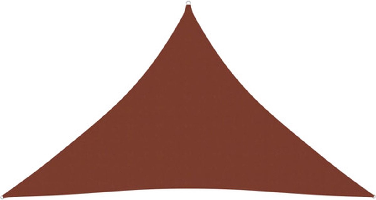 vidaXL Zonnescherm driehoekig 2.5x2.5x3.5 m oxford stof terracotta
