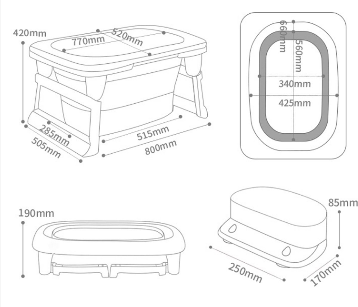 K IKIDO Bain Pliable - Baignoire Bébé - Bain Bébé - Baignoire Bébé -  Baignoire Assise Pliable - Avec Coussin De Bain Et Tabouret De Bain - Seau  De