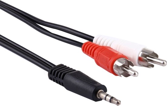 Câble audio Jack 3,5 mm stéréo vers RCA mâle de bonne qualité, longueur:  1,5 m | bol