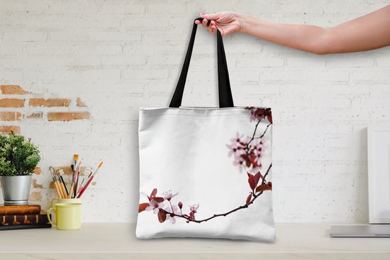 Sac bandoulière - Sac de plage - Shopper Fleurs - Blossom - Cerisier - 40x40 cm - Sac en coton