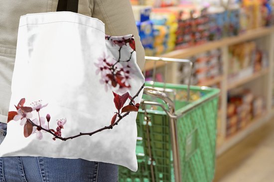 Sac bandoulière - Sac de plage - Shopper Fleurs - Blossom - Cerisier - 40x40 cm - Sac en coton
