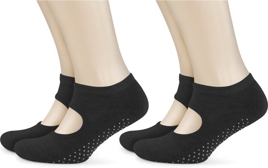 Antislip Yoga Sokken-2 paar-GoWith-Zwart-Maat 35-40 — afbeelding 5