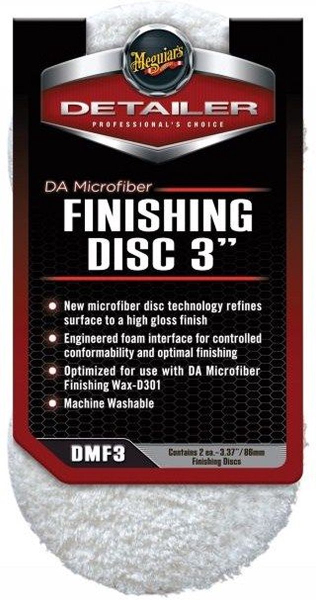 Goedkoopste Meguiar's DA Microfiber Finishing Polijstschijf - Schoonmaakdoek - 80mm - 2 stuks - Hoogglans - Autolak Beschermen