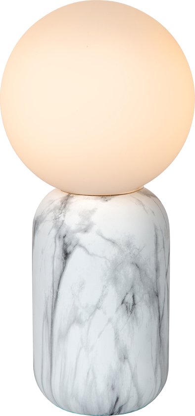 Lucide MARBOL - Lampe de table - Ø 15 cm - 1xE27 - Blanc