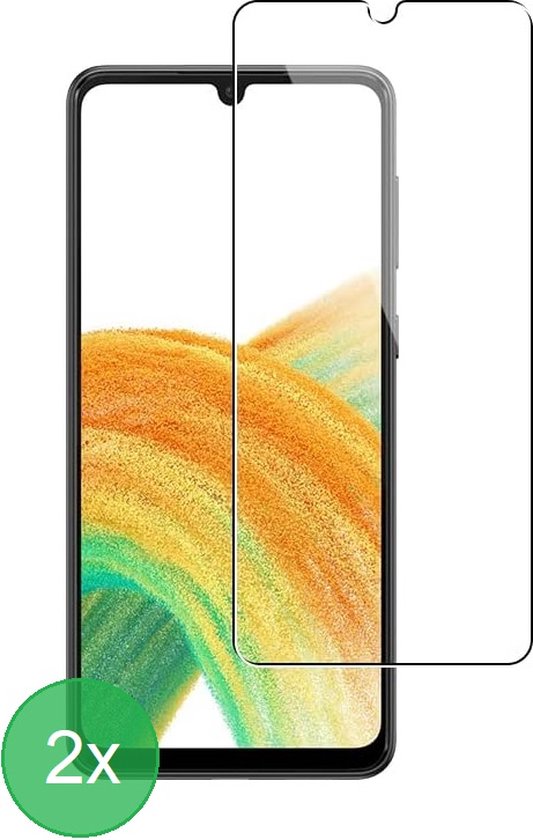 2x Screenprotector Tempered Glass Glazen Gehard Screen Protector 2.5D 9H (0.3mm) - Glasplaatje Geschikt voor: Samsung Galaxy A33 5G - Glas - bescherm - beschermglas - ZT Accessoires