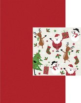 Set de table de Noël - nappe - serviettes - rouge