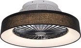 QAZQA emily - Moderne LED Plafondventilator met lamp - 1 lichts - Ø 47 cm - Zwart -  Woonkamer | Slaapkamer | Keuken