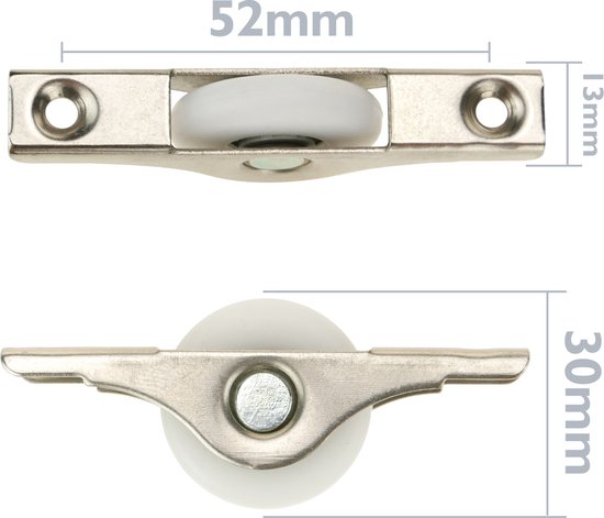 Roulette à bille en métal de 14 mm pour portes et meubles - Cablematic