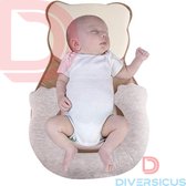 Nid d'ours pour bébé - beige - Lit bébé - kussen anti-renversement - Lit bébé sûr - Matelas bébé - Lit bébé portable - Oreiller bébé