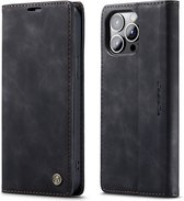 Hoesje geschikt voor Apple iPhone 14 Pro - Wallet Book Case - Magneetsluiting - Zwart